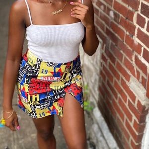 Graphic Mini skirt